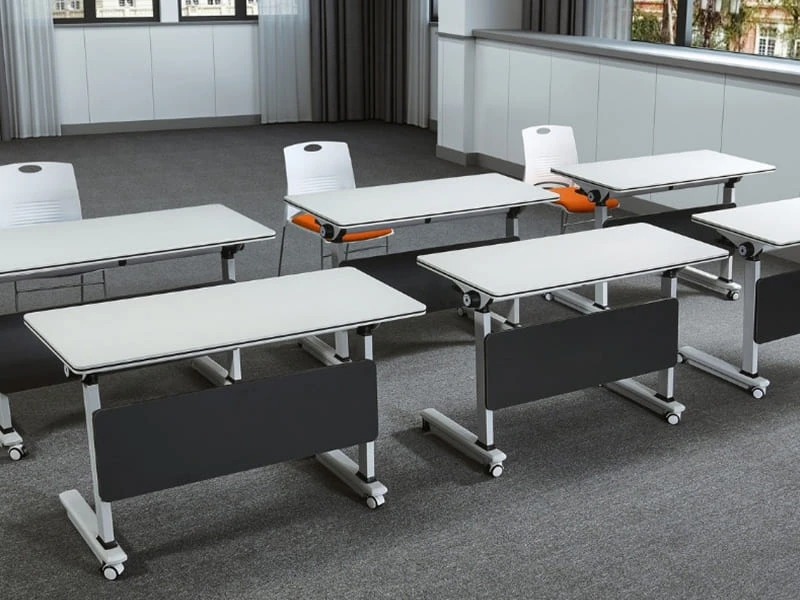 Mesa de treinamento comercial flip-top com rodas trav&aacute;veis