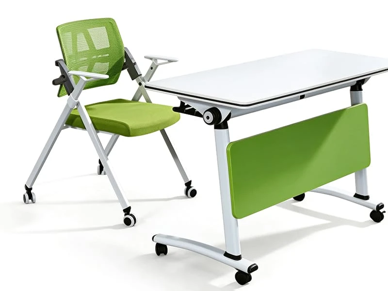 Mesa dobr&aacute;vel moderna para treinamento com rod&iacute;zios com trava