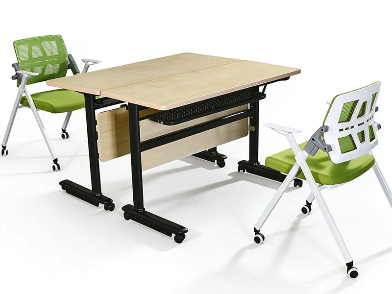 Mesa de treinamento moderna mesa de confer&ecirc;ncia modular flip top com estrutura de a&ccedil;o