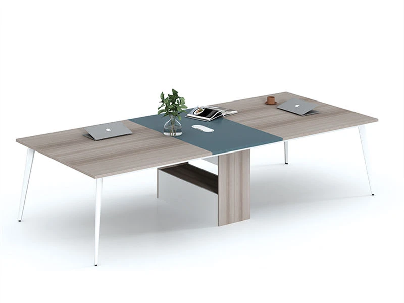 Mesa de confer&ecirc;ncia de carvalho para escrit&oacute;rio | Mesa de sala de reuni&otilde;es com 8 lugares