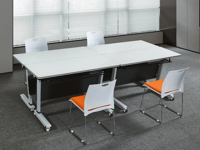 Mesa de treinamento comercial flip-top com rodas trav&aacute;veis