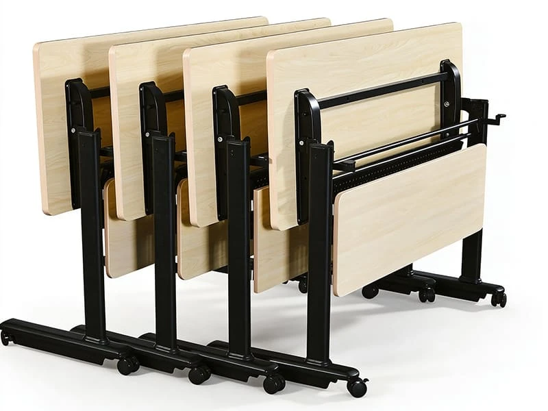 Mesa de treinamento moderna mesa de confer&ecirc;ncia modular flip top com estrutura de a&ccedil;o