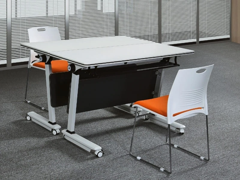 Mesa de treinamento comercial flip-top com rodas trav&aacute;veis