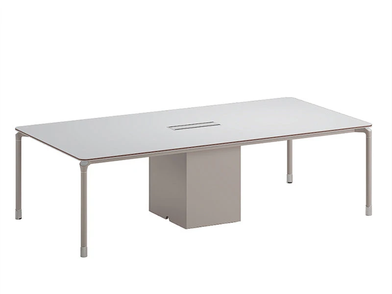 Mesa de sala de confer&ecirc;ncia branca para reuni&otilde;es de escrit&oacute;rio e eventos Semin&aacute;rios