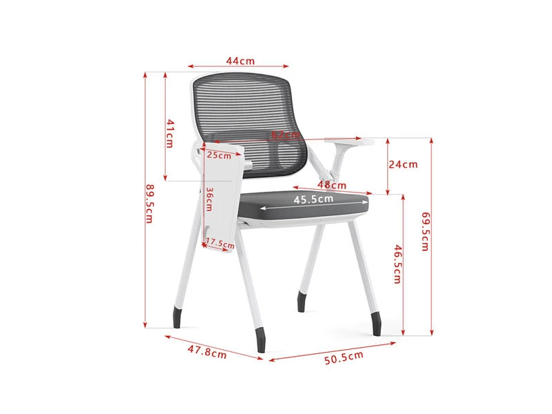 Cadeira de mesa cinza com bra&ccedil;os para sala de confer&ecirc;ncias de escrit&oacute;rio