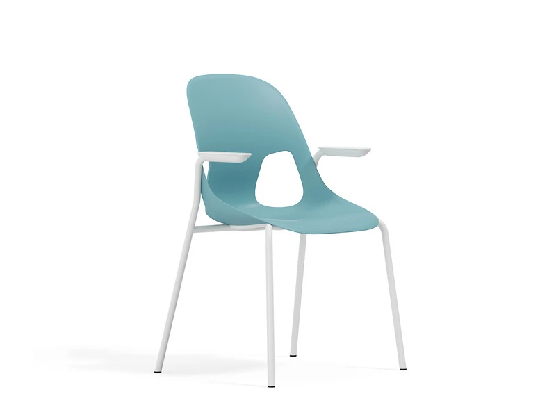 Cadeira de treinamento empilh&aacute;vel de pl&aacute;stico minimalista | Assento empilhador