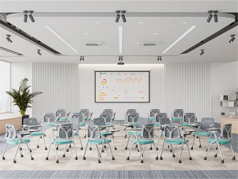 Cadeiras brancas para sala de confer&ecirc;ncias com rodas | Cadeira de escrit&oacute;rio