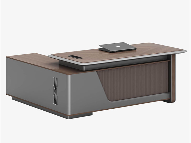 Mesas de gerente pequenas e modernas em formato de L para home office