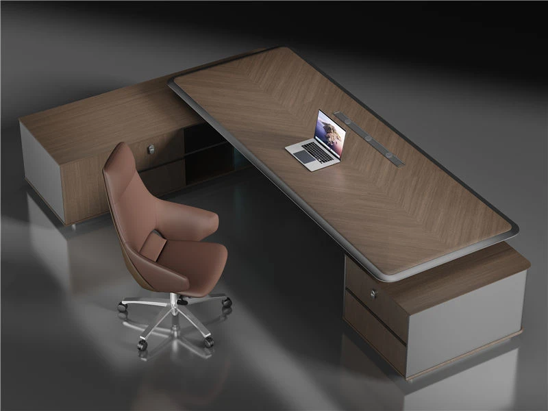 Grande mesa de escrit&oacute;rio executiva contempor&acirc;nea | Mesa grande com gavetas