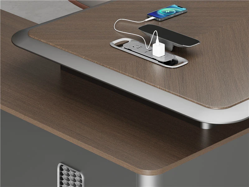 Grande mesa de escrit&oacute;rio executiva contempor&acirc;nea | Mesa grande com gavetas
