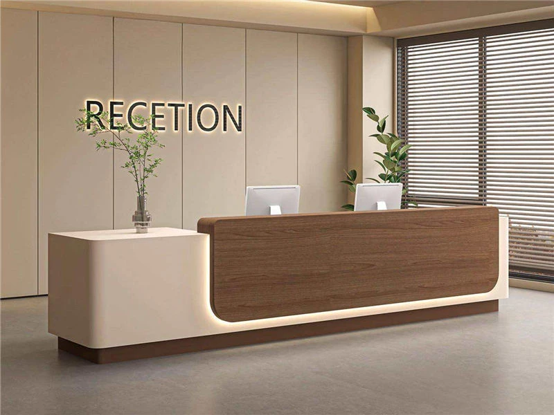 Mesa de recepcionista alta barata | Balc&atilde;o Recepcionista Moderno