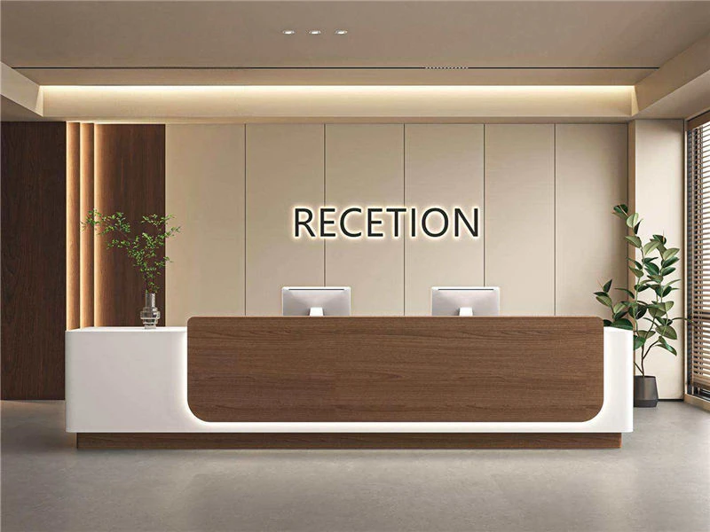 Mesa de recepcionista alta barata | Balc&atilde;o Recepcionista Moderno