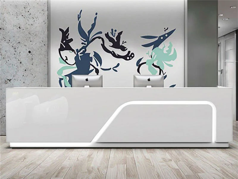 Balc&atilde;o de recep&ccedil;&atilde;o moderno com balc&atilde;o | M&oacute;veis para mesa de escrit&oacute;rio