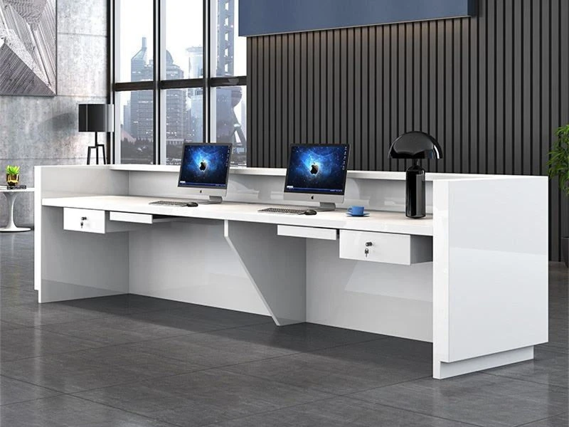 Balc&atilde;o de recep&ccedil;&atilde;o moderno com balc&atilde;o | M&oacute;veis para mesa de escrit&oacute;rio