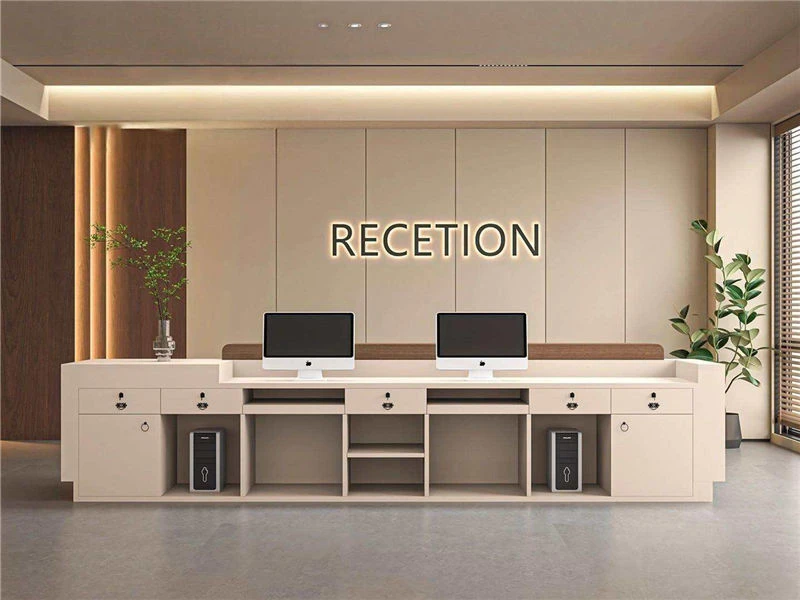 Mesa de recepcionista alta barata | Balc&atilde;o Recepcionista Moderno