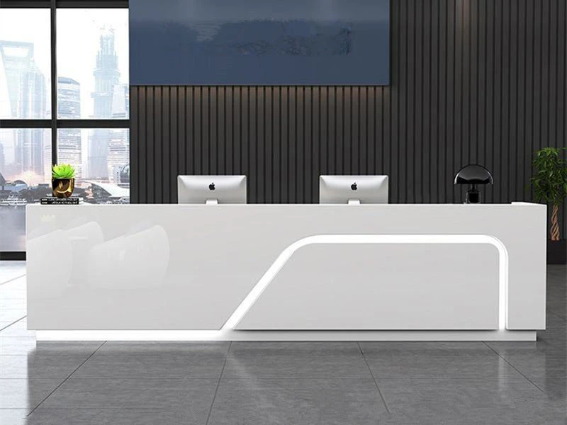 Balc&atilde;o de recep&ccedil;&atilde;o moderno com balc&atilde;o | M&oacute;veis para mesa de escrit&oacute;rio